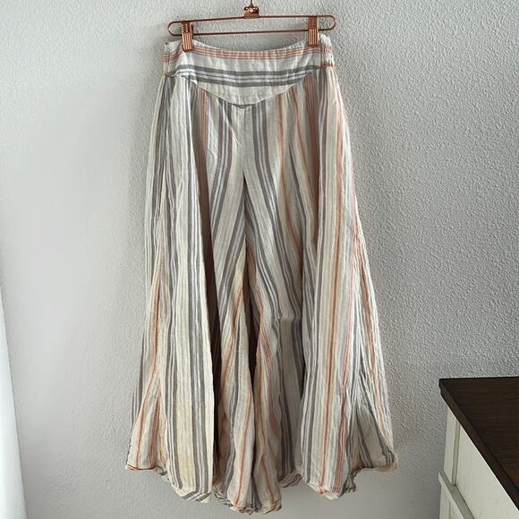 Free People Blaire Pull On Stripe Wide Leg Pant Flowy Boho Pants XS - Picture 4 of 10